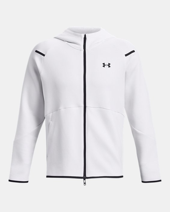 Men's UA Unstoppable Fleece Full-Zip in White image number 4